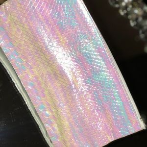 Metallic makeup, coin, wallet, pouch set